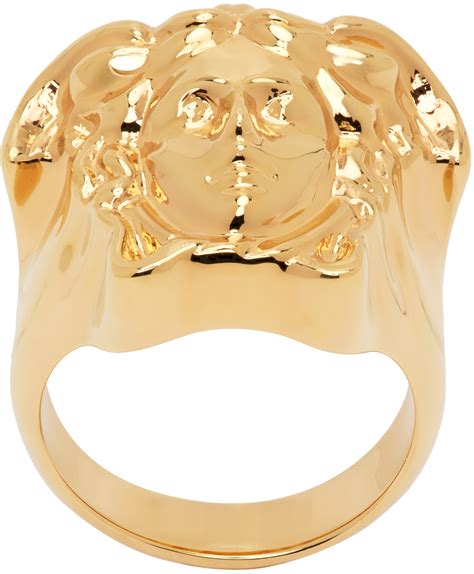 Versace: Gold 'La Medusa' Ring 